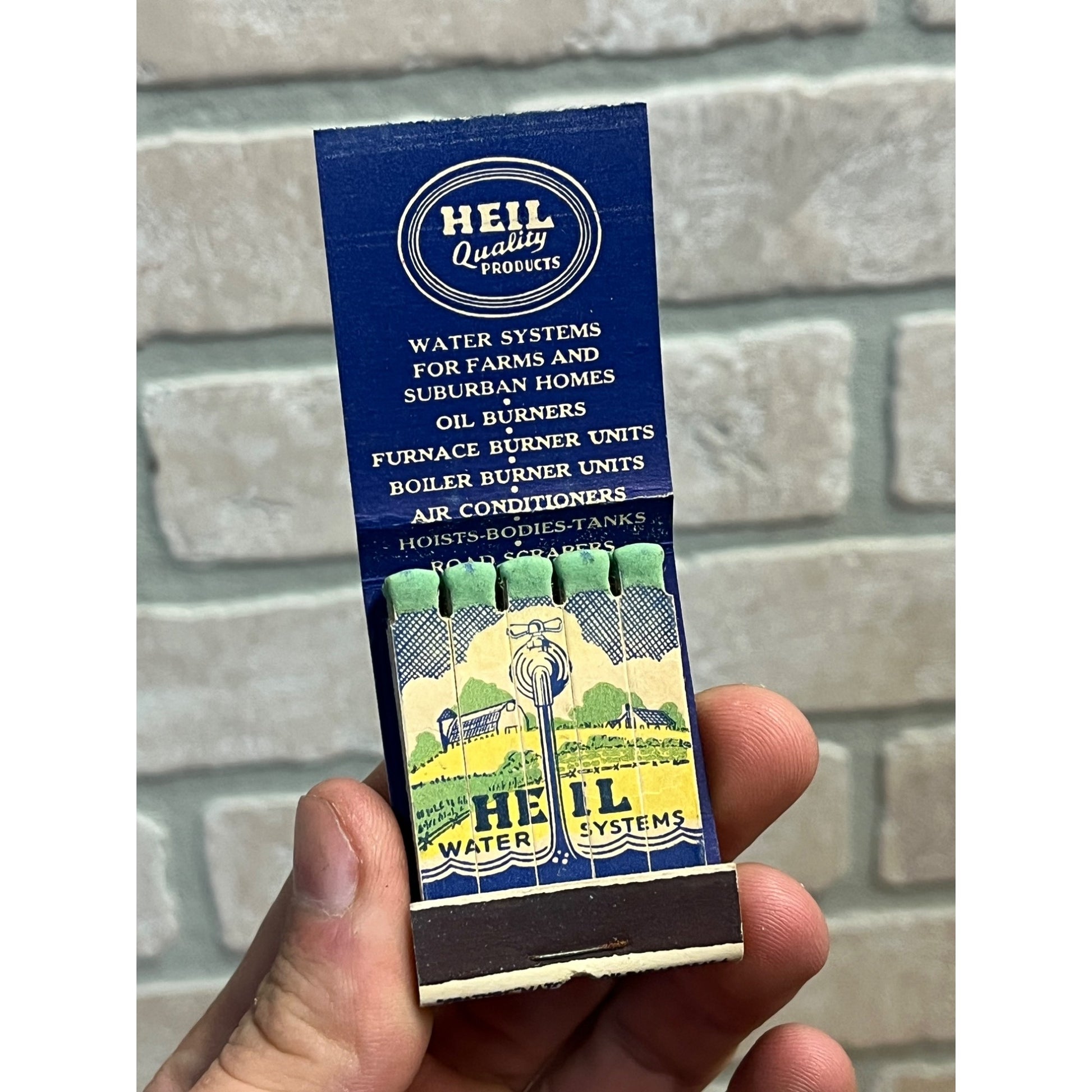 The Heil Co. Water Systems Pumps Milwaukee Wisconsin Full Matchbook Advertising