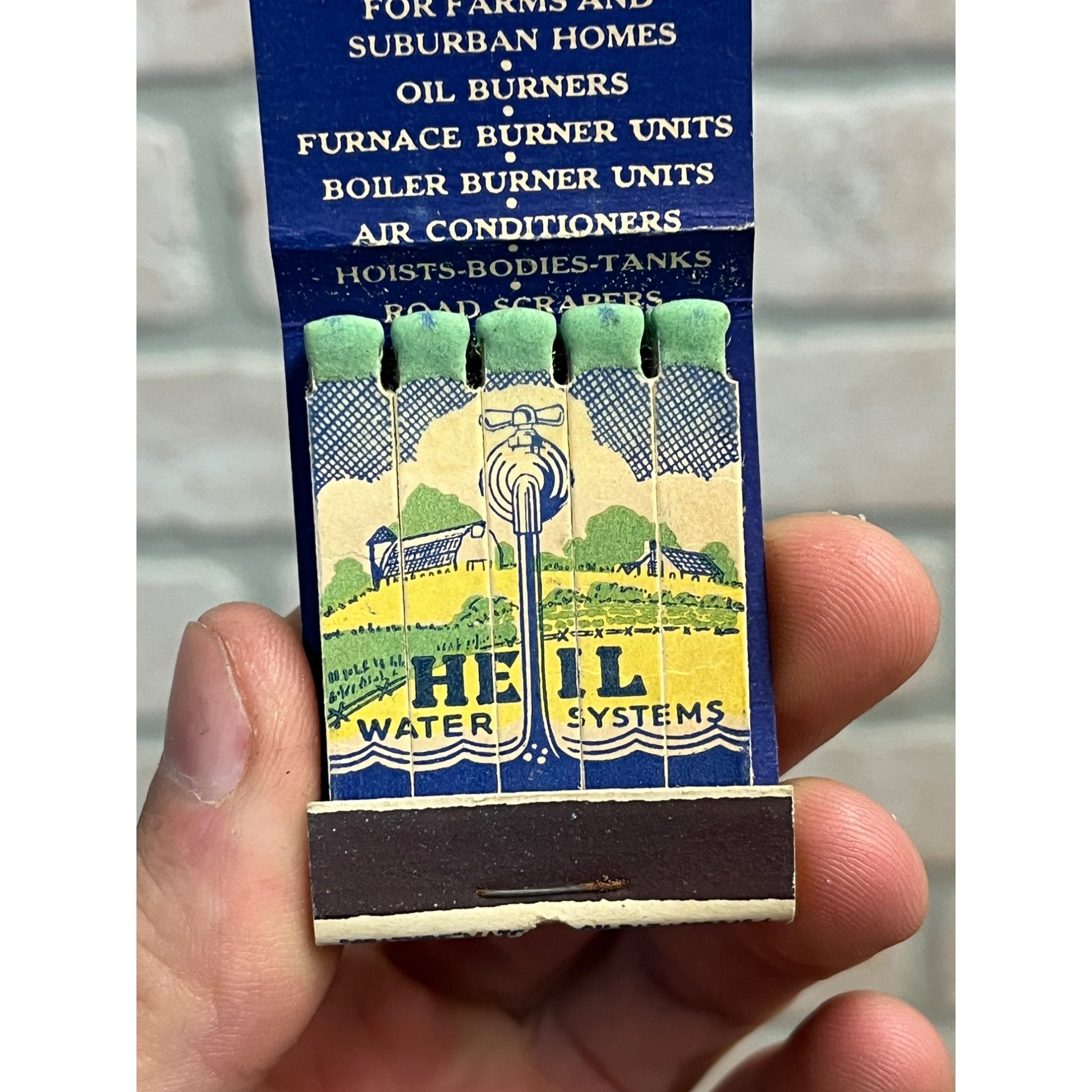 The Heil Co. Water Systems Pumps Milwaukee Wisconsin Full Matchbook Advertising