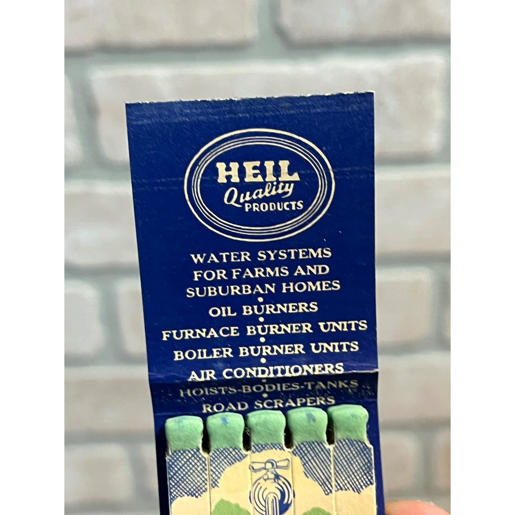 The Heil Co. Water Systems Pumps Milwaukee Wisconsin Full Matchbook Advertising