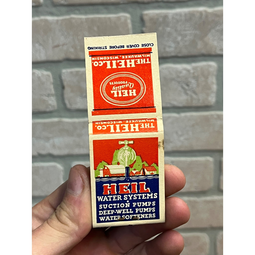 The Heil Co. Water Systems Pumps Milwaukee Wisconsin Full Matchbook Advertising