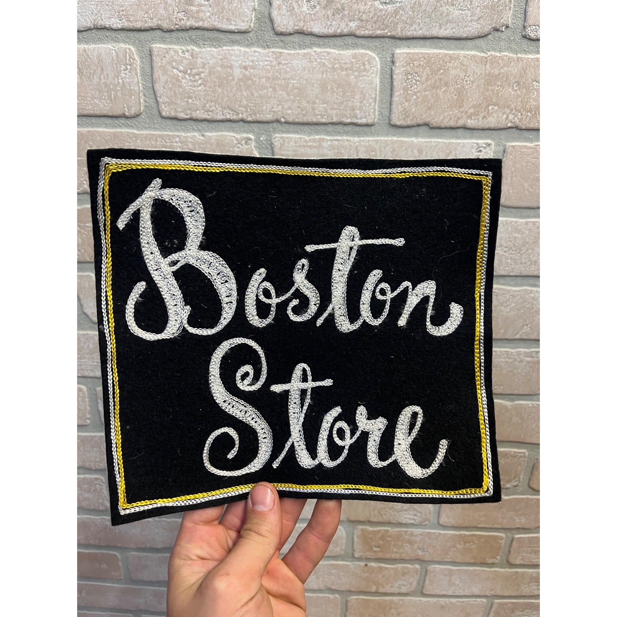Vintage Boston Department Store Jumbo Shirt Patch Advertising Promo 9" x 8"