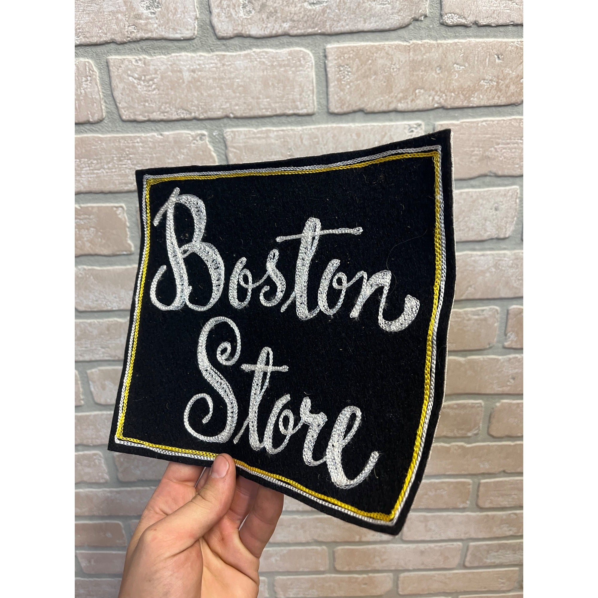 Vintage Boston Department Store Jumbo Shirt Patch Advertising Promo 9" x 8"
