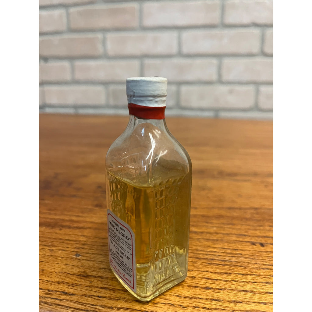 RARE Vintage Ginebra Oso Negro Dry Gin EMPTY Glass Liquor Bottle