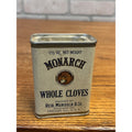 Vintage Monarch Ground Cloves Spice Tin, Reid Murdoch Co. Chicago Advertising Can