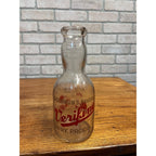 Vintage Verifine "Wisconsin's Favorite" Rounded Milk Bottle "Yes, Sir! It's Good for Grown-Ups Too" Slogan Sheboygan, Wisconsin One Quart