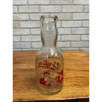 Vintage Verifine "Wisconsin's Favorite" Rounded Milk Bottle "Yes, Sir! It's Good for Grown-Ups Too" Slogan Sheboygan, Wisconsin One Quart