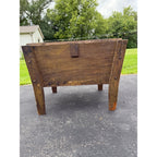 Antique Primitive 19th c. Bread Dough Trough Bin Table Farmhouse