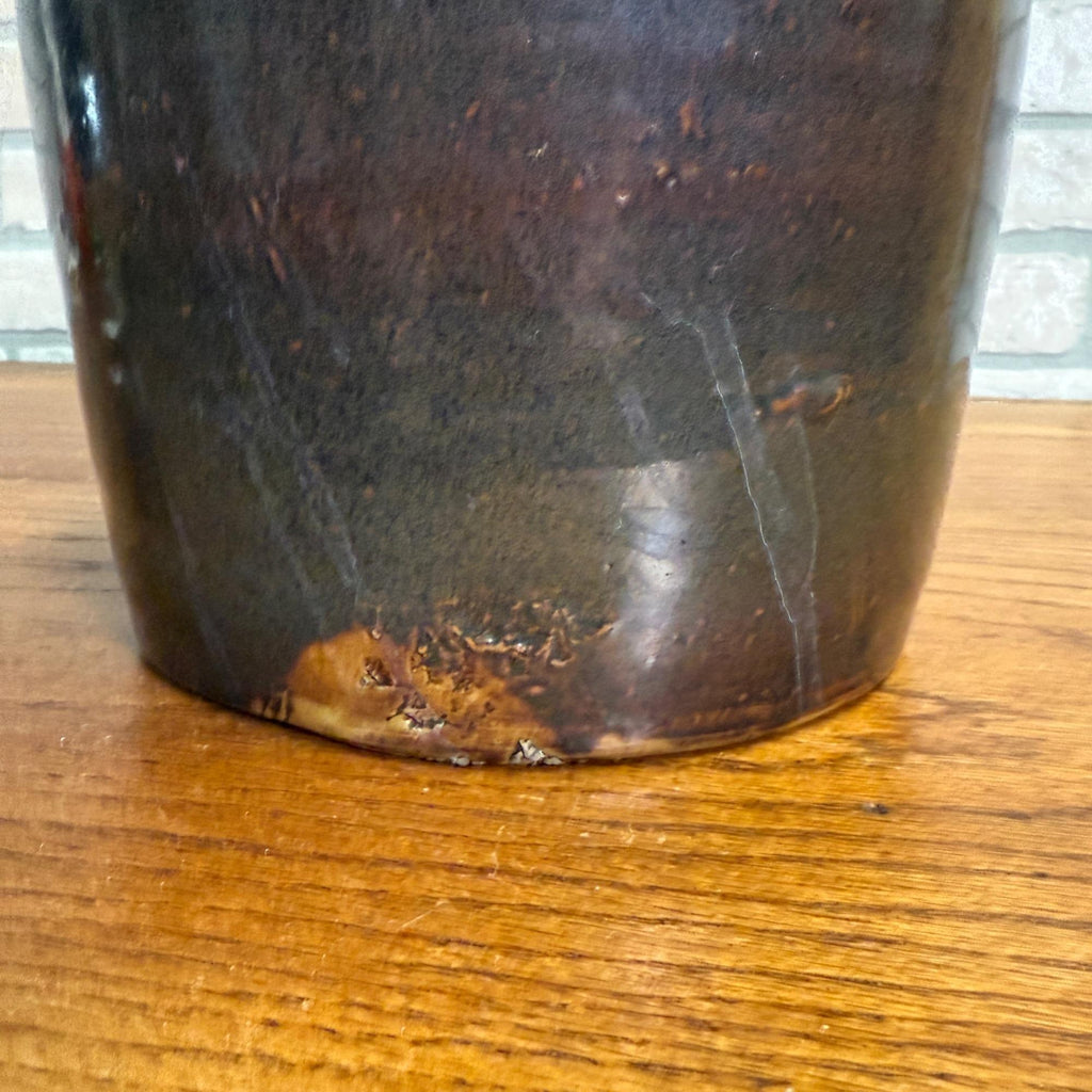 Antique Stoneware Shoulder Smooth Common Jug Moonshine Brown Gray Glazed