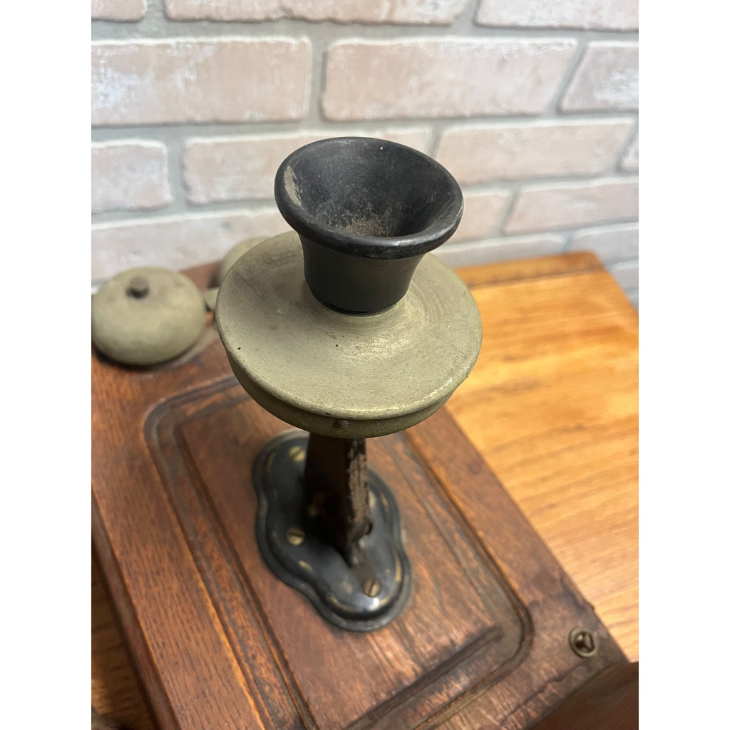Antique Kellogg Wall Mounted Crank Telephone