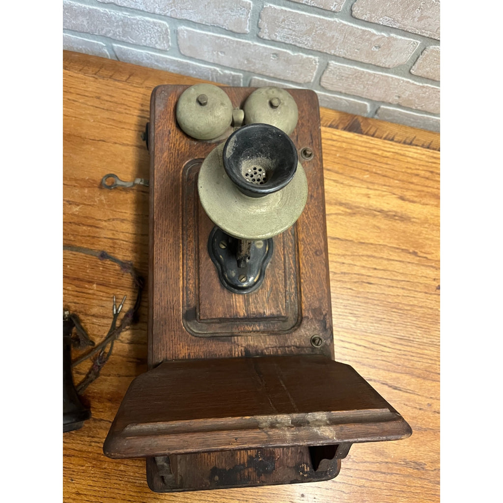 Antique Kellogg Wall Mounted Crank Telephone