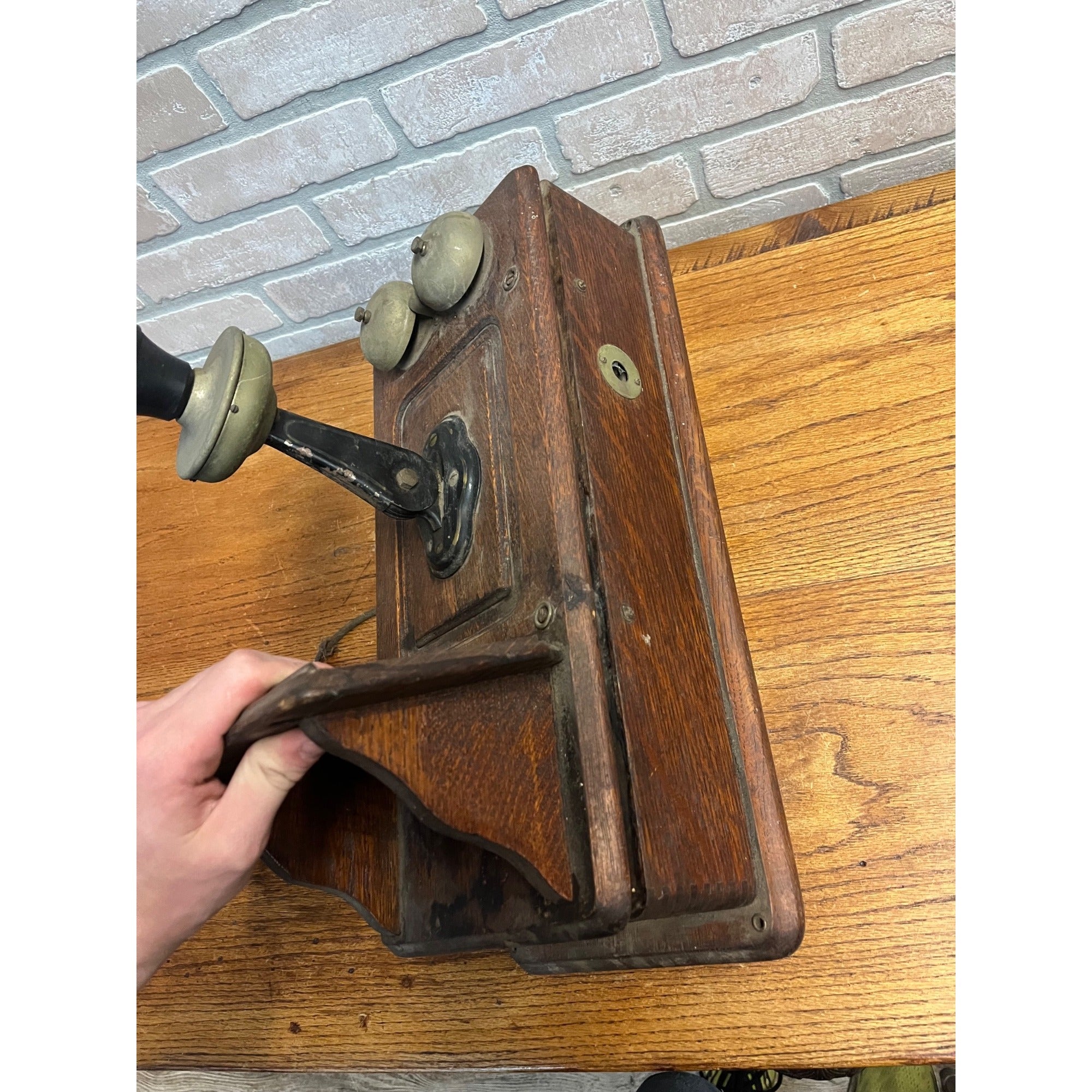Antique Kellogg Wall Mounted Crank Telephone