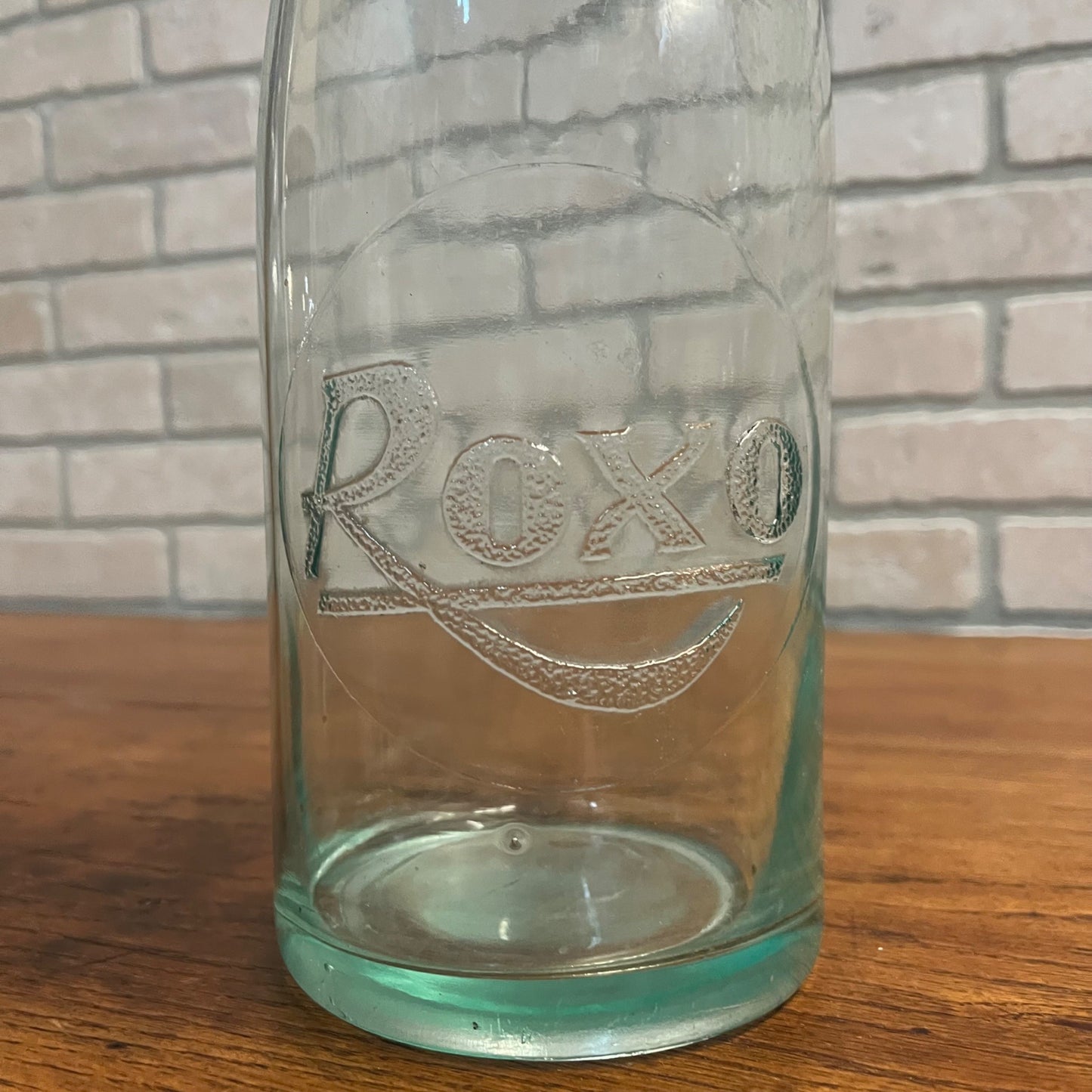 Vintage Roxo Waukesha Wisconsin Mineral Water Soda Half Gallon Bottle WI