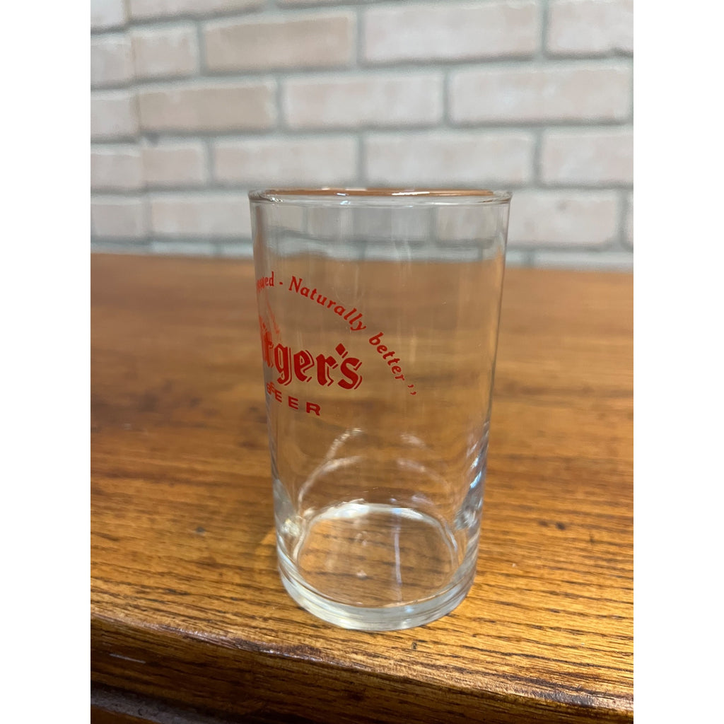 Vintage 1950s Fitgers Beer Shell Bar Glass Advertising Duluth Minnesota 4" Brewery