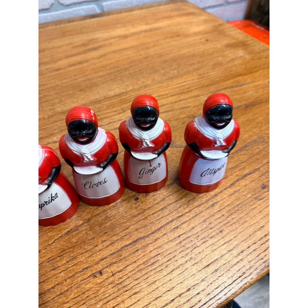 Vintage Aunt Jemima Plastic Spice Containers