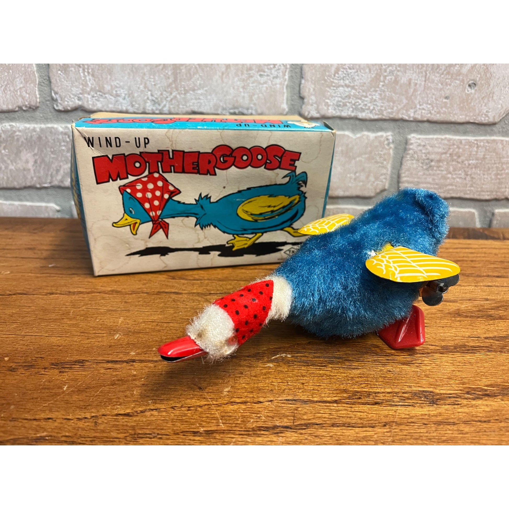 RARE Vintage 1960s Mother Goose Windup Child's Toy w/ Box Nomura Japan