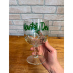 Vintage 1970s Mountain Dew Glass Goblet Drinking Mug - It'll Tickle Yore Innards Thumbprint