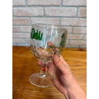 Vintage 1970s Mountain Dew Glass Goblet Drinking Mug - It'll Tickle Yore Innards Thumbprint
