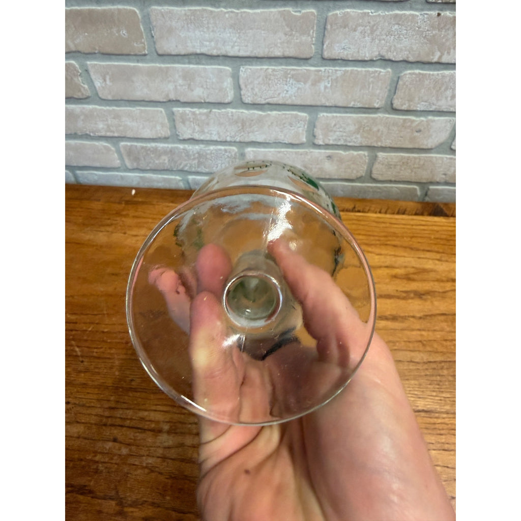 Vintage 1970s Mountain Dew Glass Goblet Drinking Mug - It'll Tickle Yore Innards Thumbprint