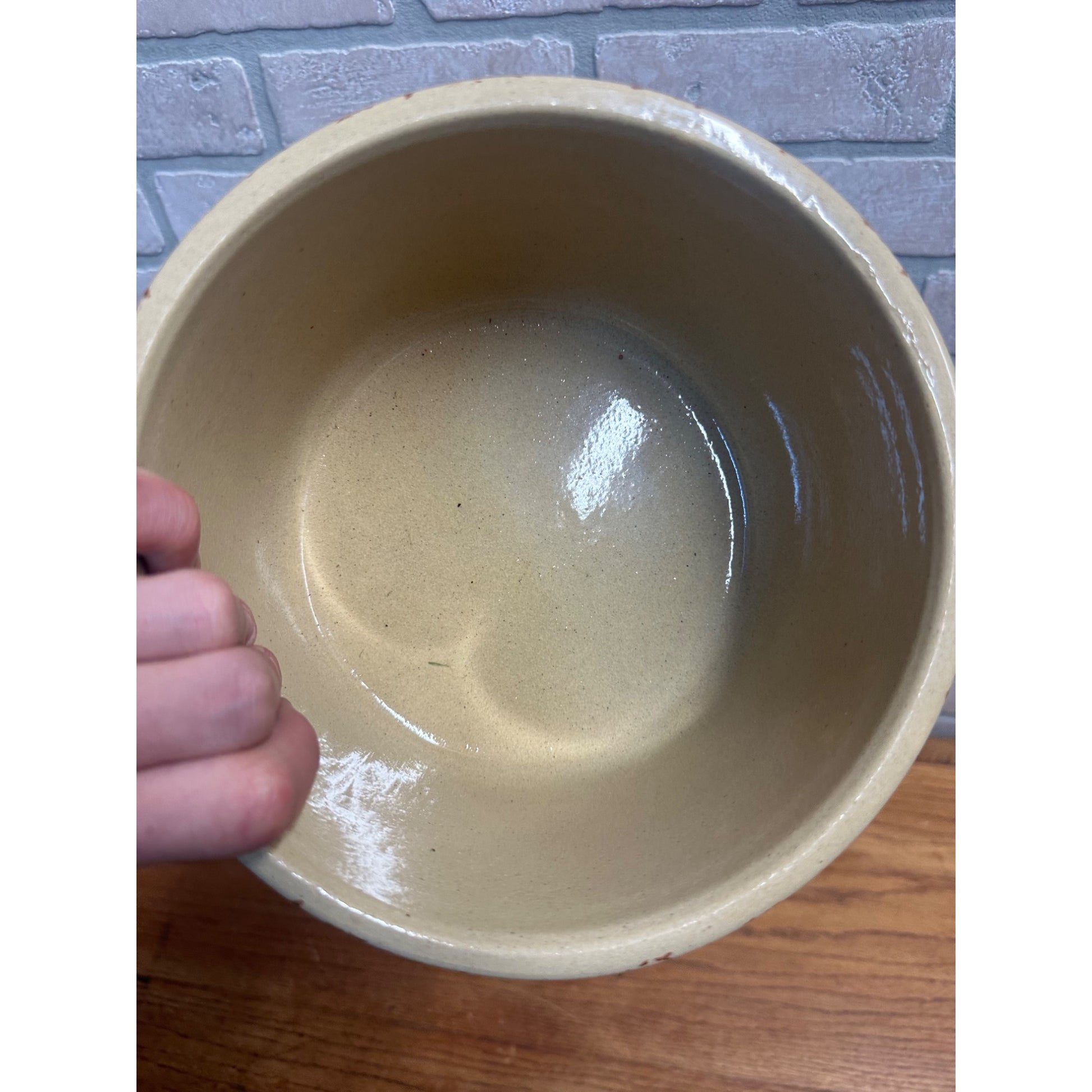 Vintage RRP Co. 1 Qt Blue Spongeware Stoneware Crock #700-B Roseville, Ohio
