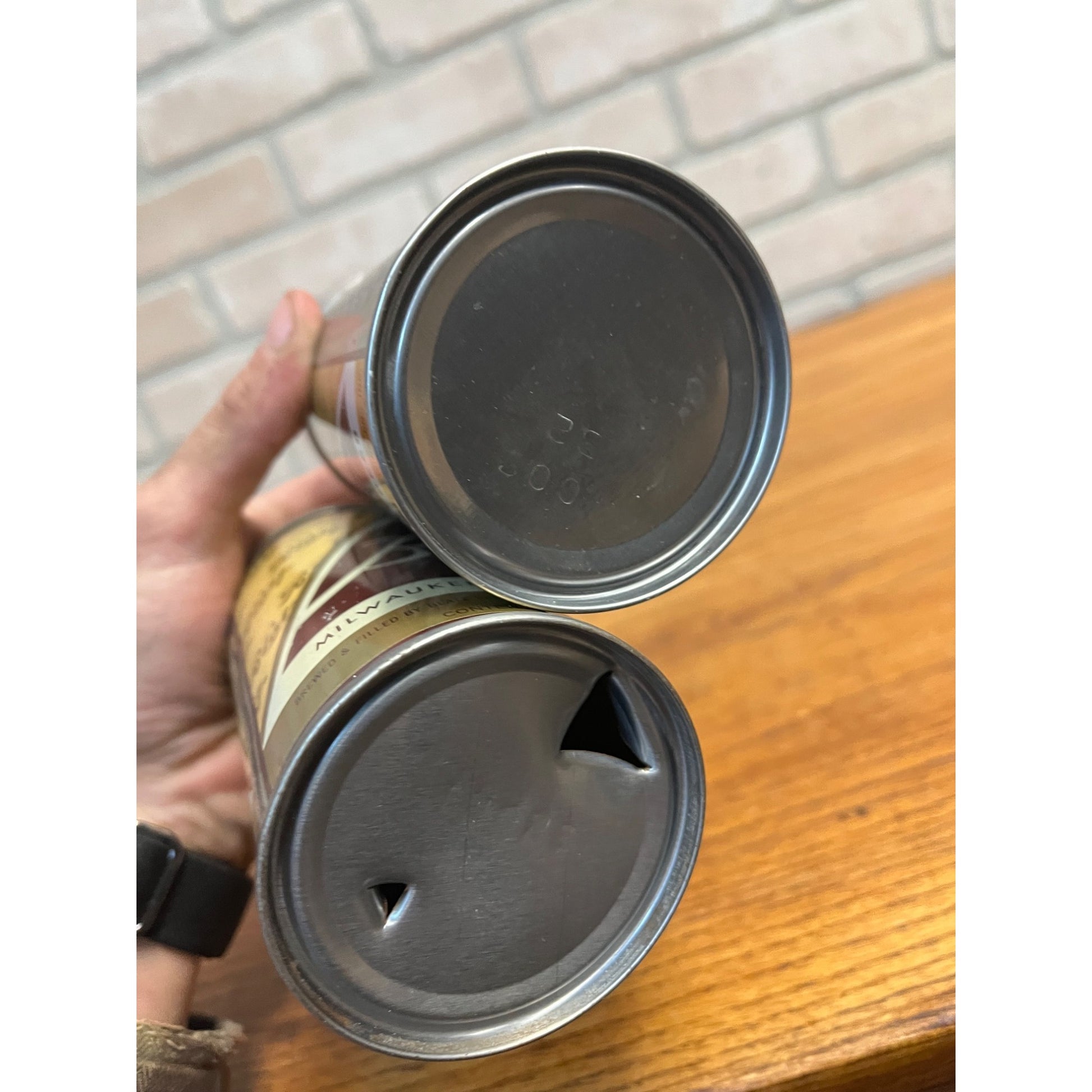 Vintage Blatz Milwaukee's Finest Beer Flat Top Pull Tab Cans -- 2 Variations