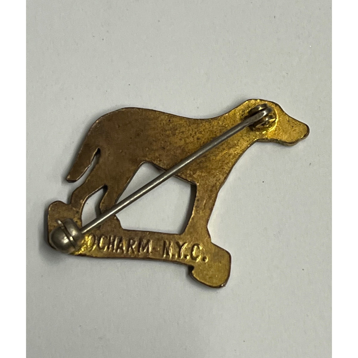 Original WWII Dont Kick Our Dog Enamel Pin 203rd Engineer Battalion