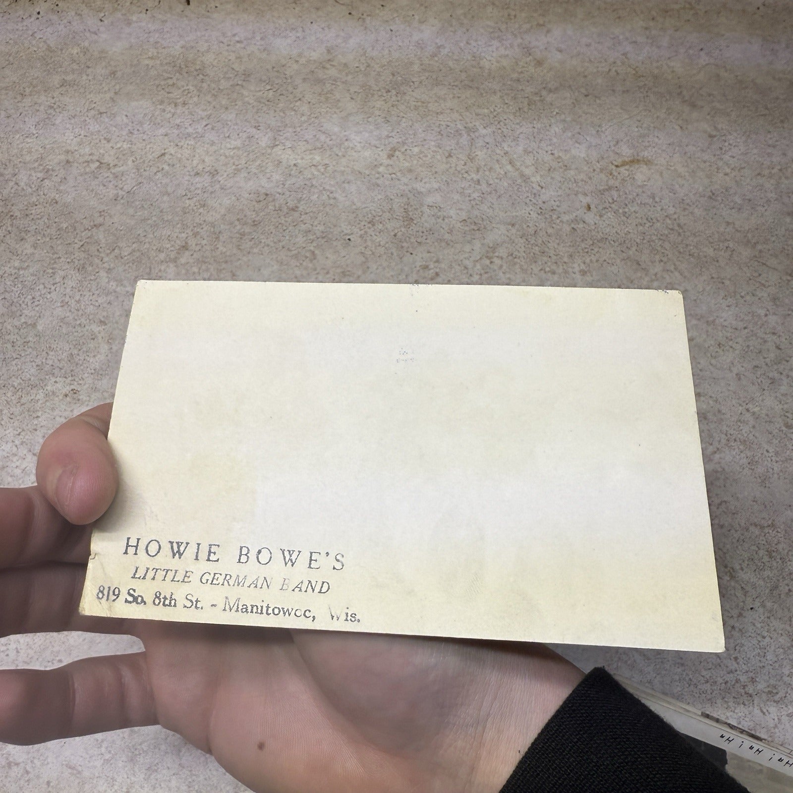 Howie Bowe's Manitowoc WI German Band Ad Postcard