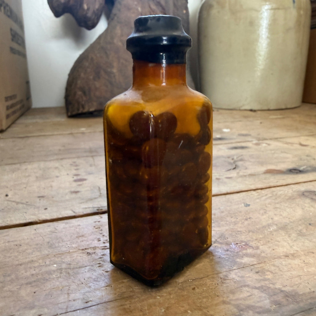 Antique Parke Davis Sumbul Compound No 148 Bottle Amber Glass Drug Store Jar