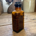 Antique Parke Davis Sumbul Compound No 148 Bottle Amber Glass Drug Store Jar