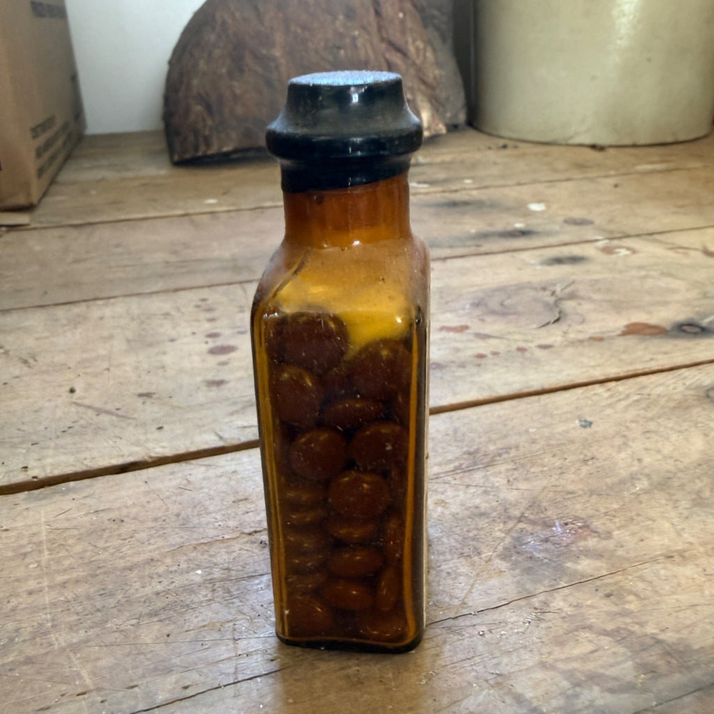 Antique Parke Davis Sumbul Compound No 148 Bottle Amber Glass Drug Store Jar