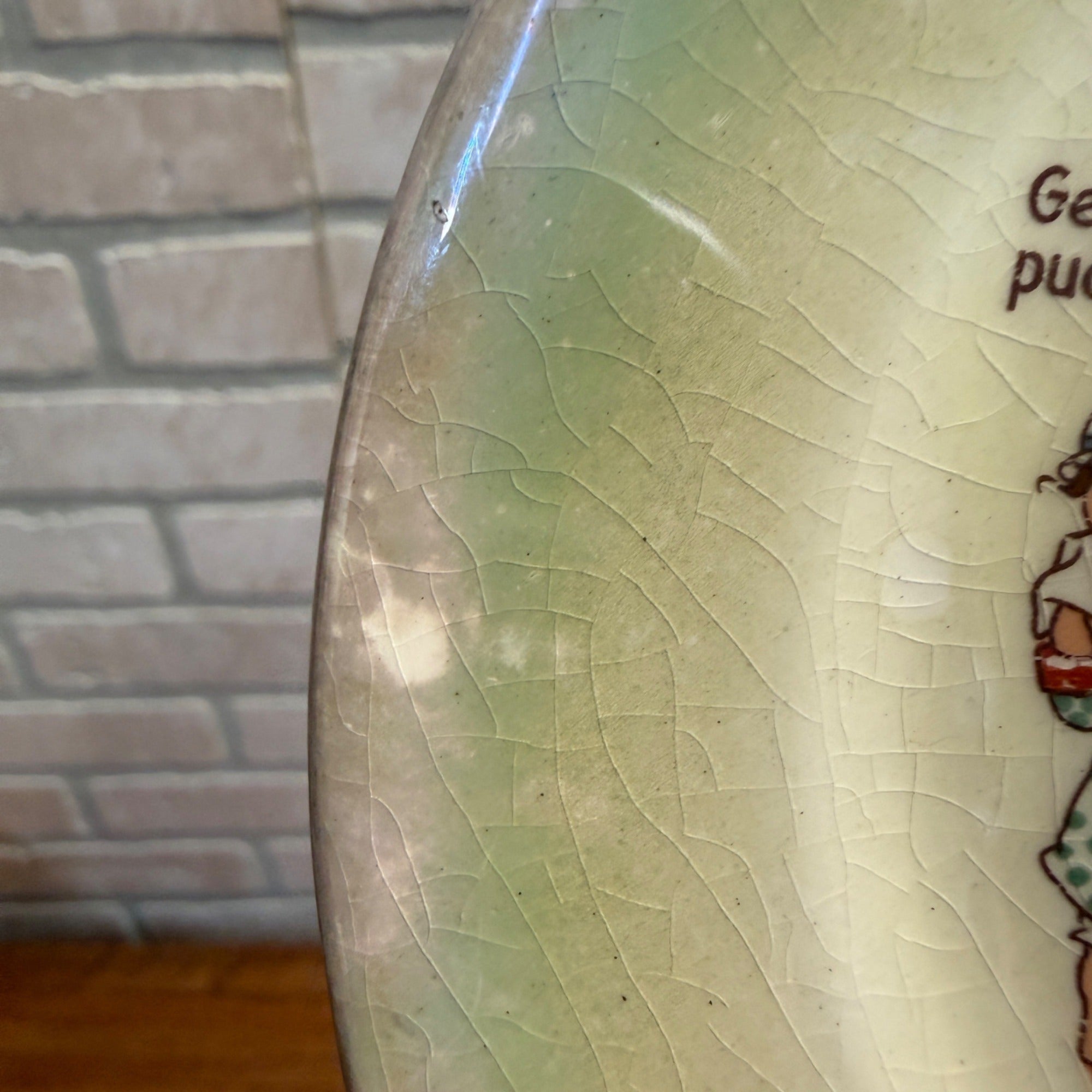 Vintage Georgie Porgie Nursery Rhyme Ceramic Plate By Denne 1930s Decorative Dish