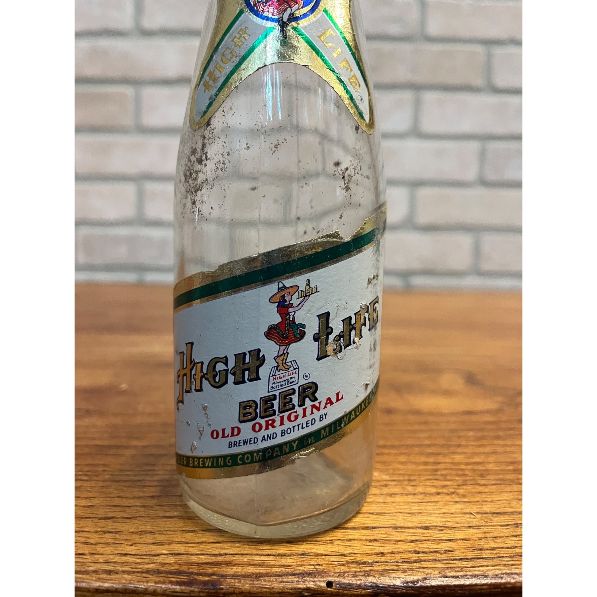 Vintage 1940s Miller High Life Beer Label Bottle IRTP Milwaukee Wisconsin WI Wis