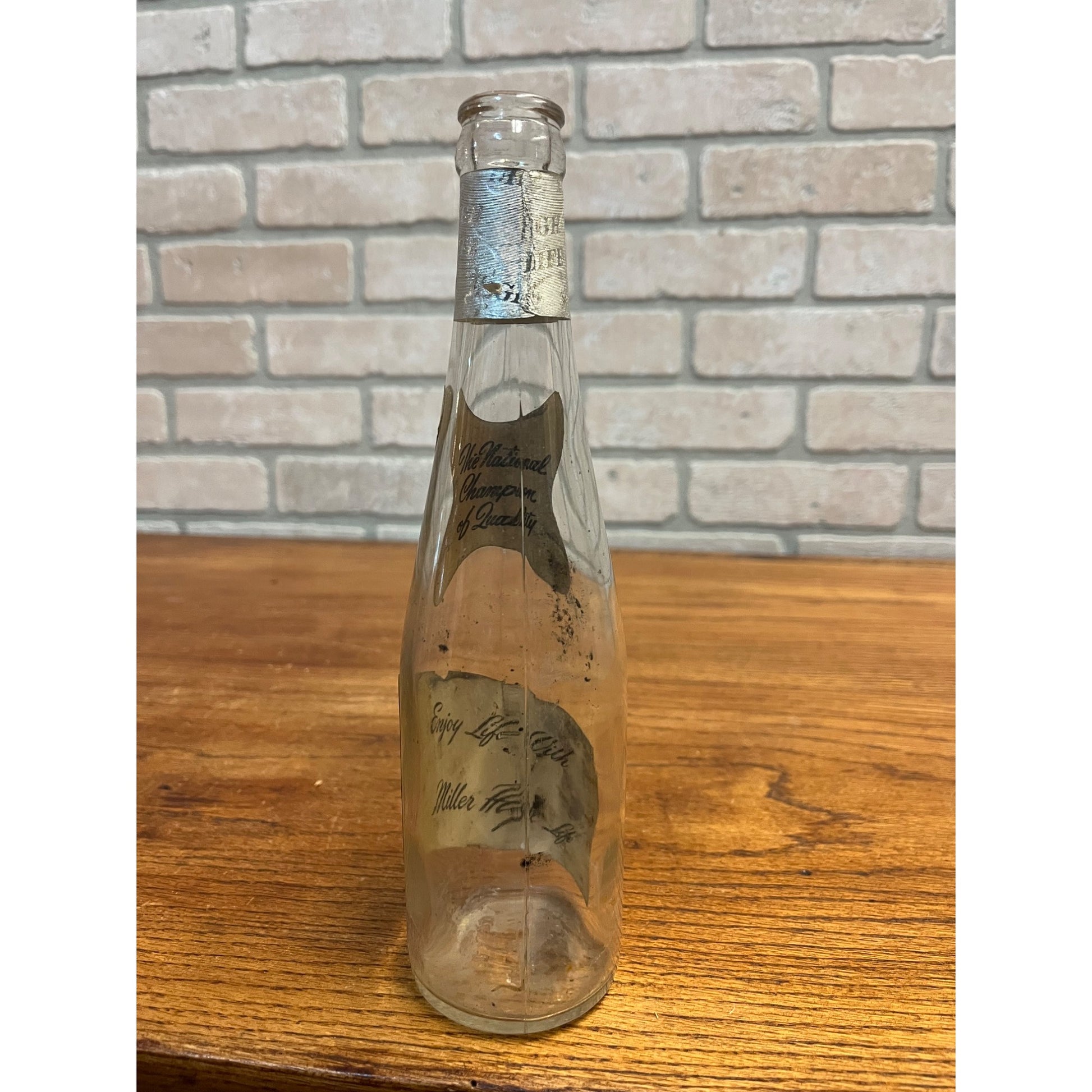 Vintage 1940s Miller High Life Beer Label Bottle IRTP Milwaukee Wisconsin WI Wis