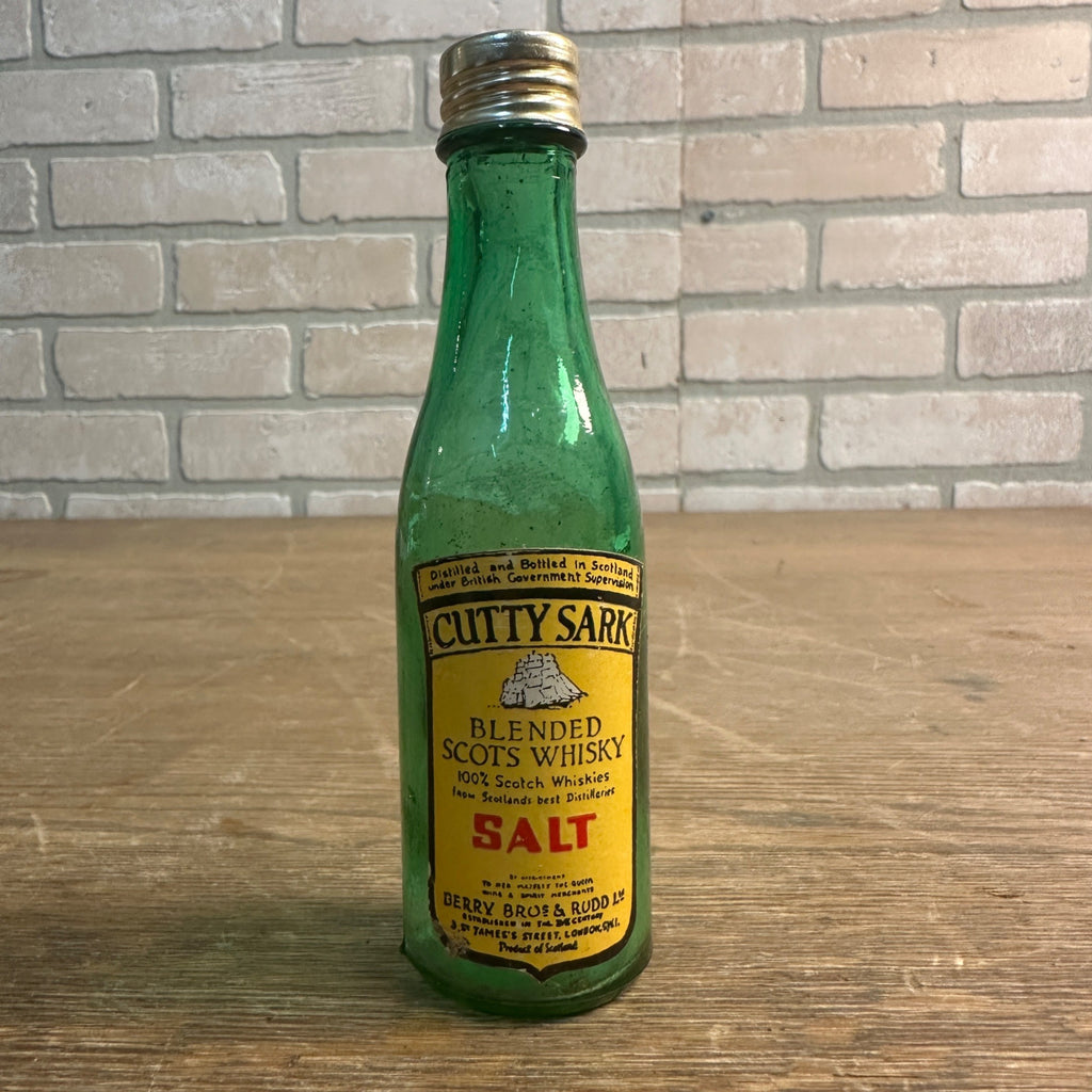 Vintage Cutty Sark Scotch Whiskey Whisky 5" Miniature Glass Salt Shaker Bottle