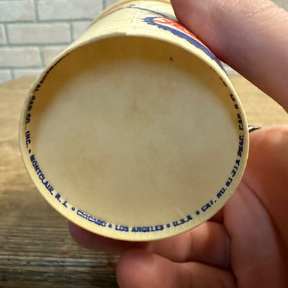 1940s 9oz Pepsi Cola DOUBLE Dot Bouncing Drum Soda Promo Wax Paper Cup