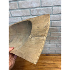 Primitive Hand Carved Wooden Dough Bowl Trencher Farmhouse Rustic Maple AAFA