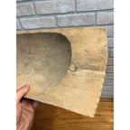 Primitive Hand Carved Wooden Dough Bowl Trencher Farmhouse Rustic Maple AAFA