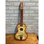 VINTAGE 1959 JEFFERSON PRESTIGE TOY LONE RANGER AND TONTO GUITAR litho