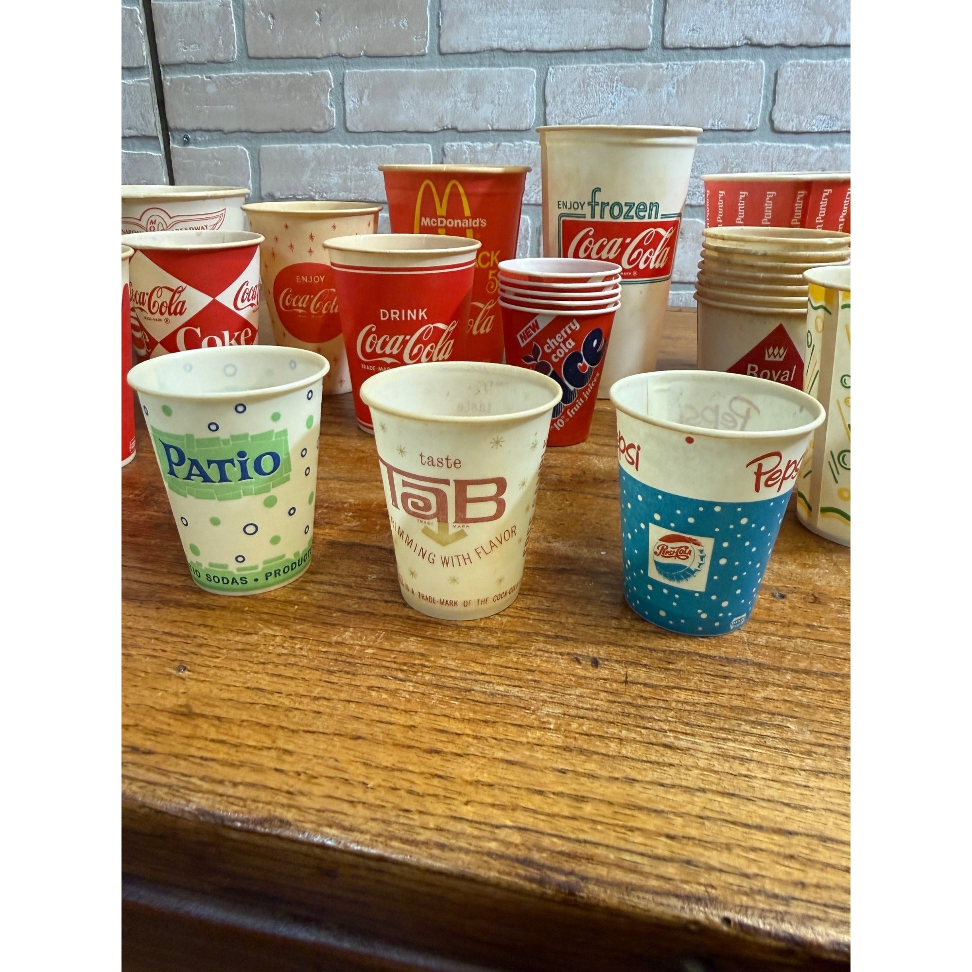 Huge Lot of Soda Wax Advertising Cups Coca Cola Fountain 1950s-1970s