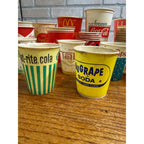 Huge Lot of Soda Wax Advertising Cups Coca Cola Fountain 1950s-1970s