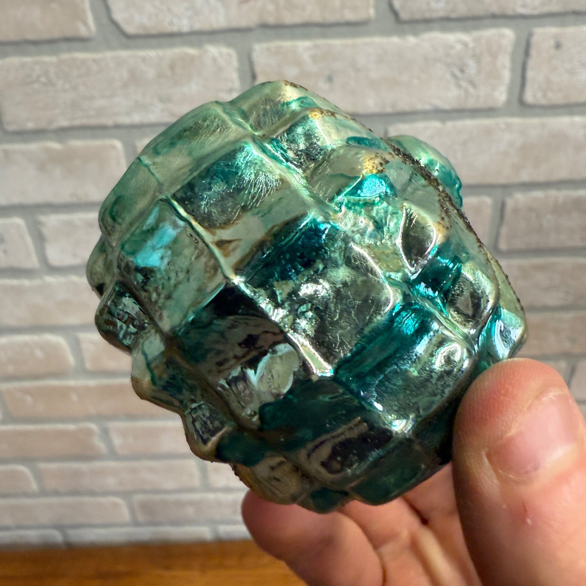 Vintage Green Large West Germany Flower Spitz Cookie Christmas Ornament