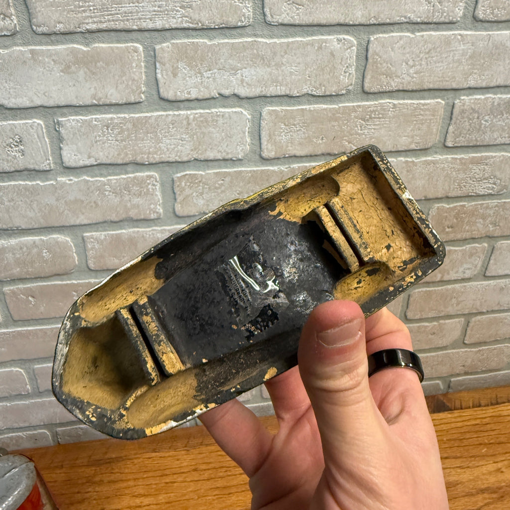 Vintage 1930s Sun Rubber Co Toy Streamline Yellow Delivery Truck 5.5" - No Tires