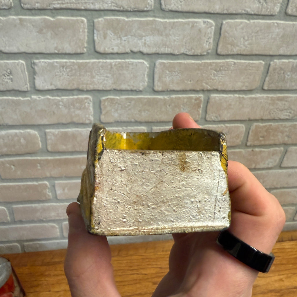 Vintage 1930s Sun Rubber Co Toy Streamline Yellow Delivery Truck 5.5" - No Tires