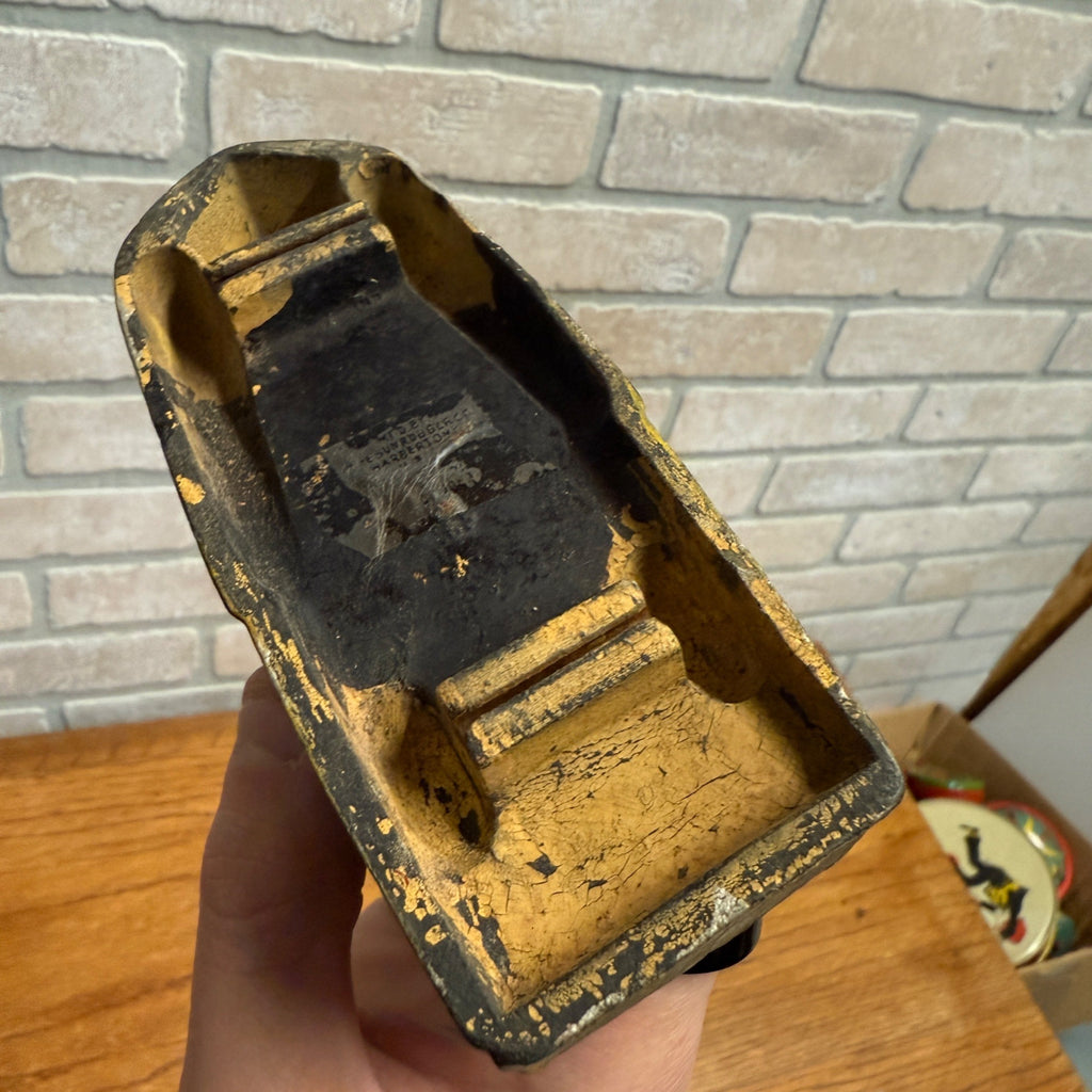 Vintage 1930s Sun Rubber Co Toy Streamline Yellow Delivery Truck 5.5" - No Tires