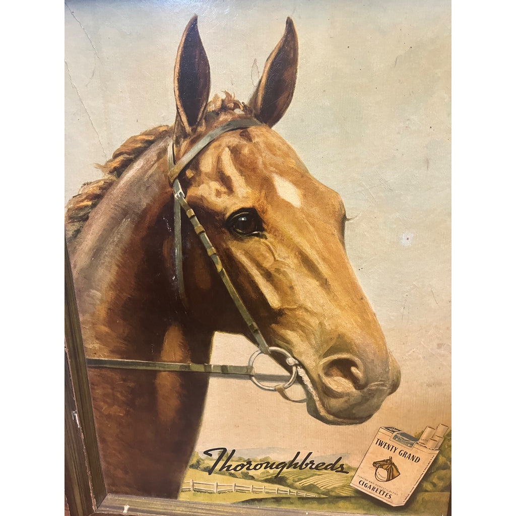 RARE Vintage HTF Twenty Grand Cigarettes Cardboard Litho Advertising Sign