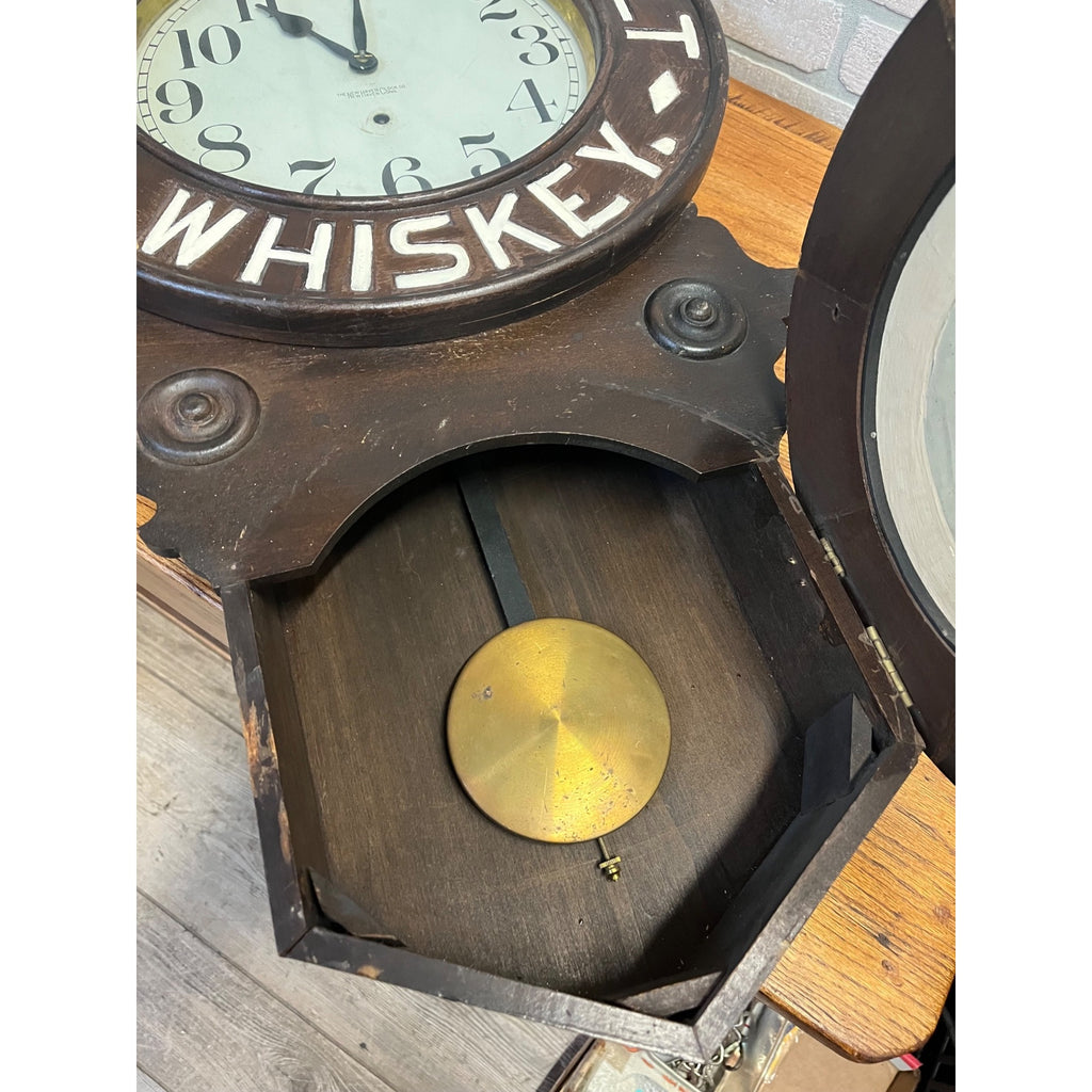 Original 1920s Duffys Malt Whiskey Advertising Wall Clock Sign New Haven Vintage