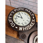 Original 1920s Duffys Malt Whiskey Advertising Wall Clock Sign New Haven Vintage