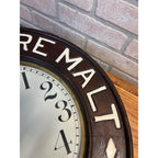 Original 1920s Duffys Malt Whiskey Advertising Wall Clock Sign New Haven Vintage