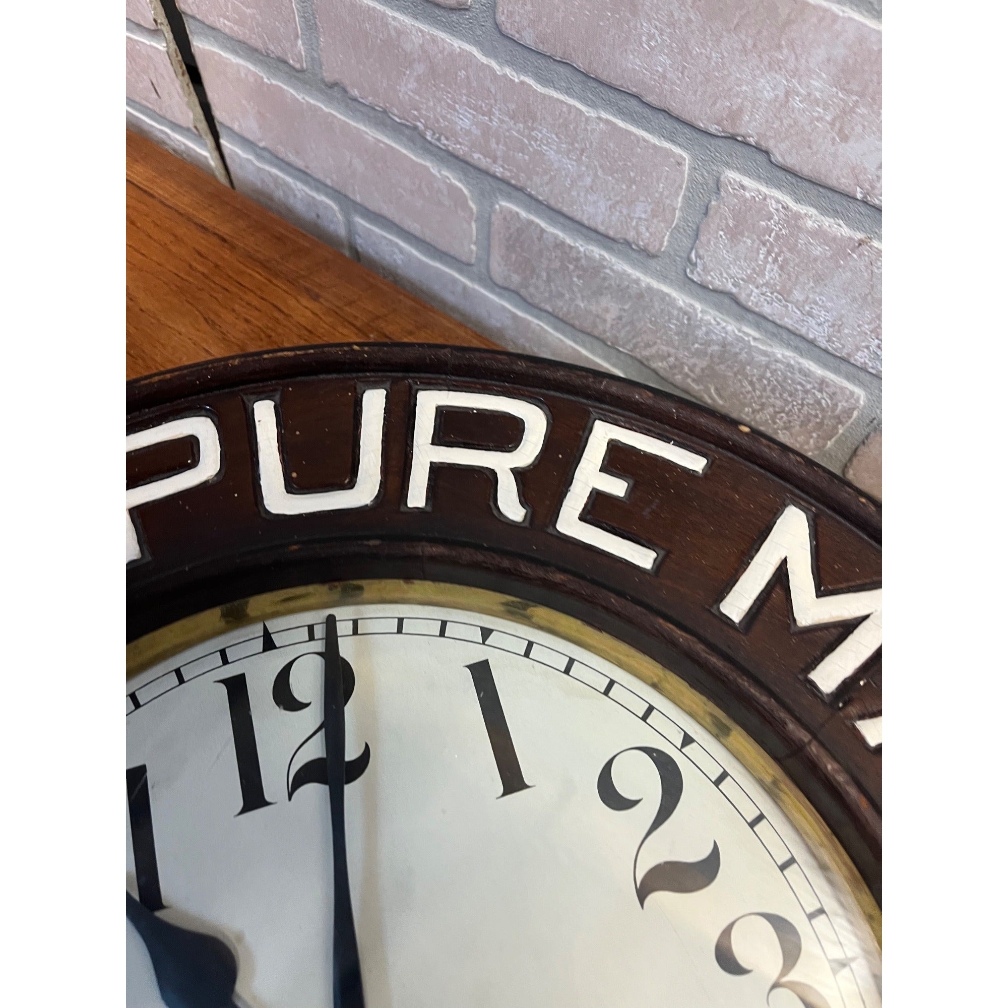 Original 1920s Duffys Malt Whiskey Advertising Wall Clock Sign New Haven Vintage