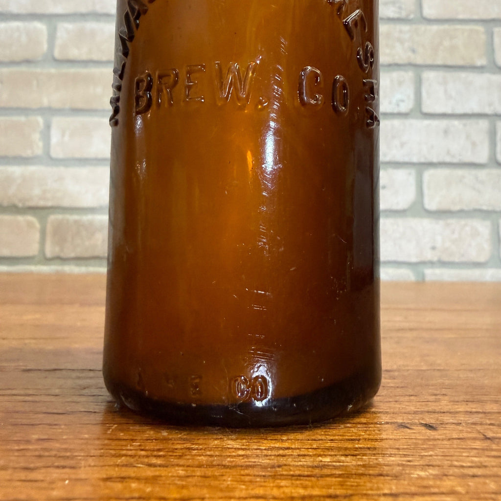 Vintage Pre-Pro Milwaukee Waukesha Brew Co. Embossed Beer Bottle Wisconsin 12oz