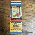 1940s 1950s Pinup Girlie Girly Matchbook Cover Broadway Grill Wichita Kansas